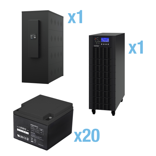 CYBERPOWER HSTP3T30K100P-5MIN UPS Trifásico de 30 kVA/27 kW, Topología Online Doble Conversión, Voltaje de 208/220 Vca de L-L, Respaldo de 5 Minutos al 100% de Carga, Incluye Módulo y Banco de Baterías