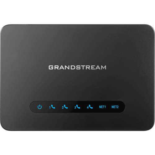 GRANDSTREAM HT-814-V2 Gateway VoIP con Router NAT, 4 Puertos FXS (Conectar Teléfono Análogo), Router NAT Gigabit Integrado, Cifrado AES Reforzado, Aprovisionamiento Automático, Soporta SIP y Fax T.38