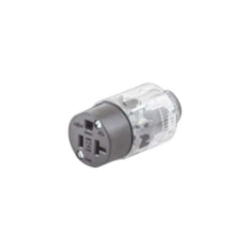 HUBBELL HUB-520-LC Conector Iluminado 20 A 125 V CA 2 Polos 3 Hilos (Nema 5-20R).