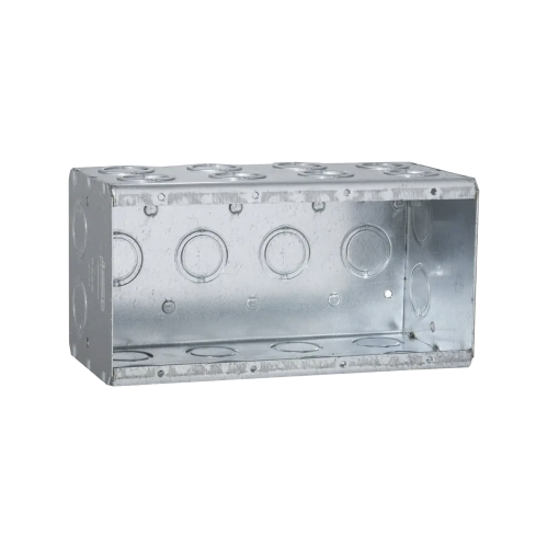 RACO HUB-698 Caja Multigang de 4 Gangs/ Profundidad de 3-1/2″/ 24 Entradas de 1/2″ – 3/4″.