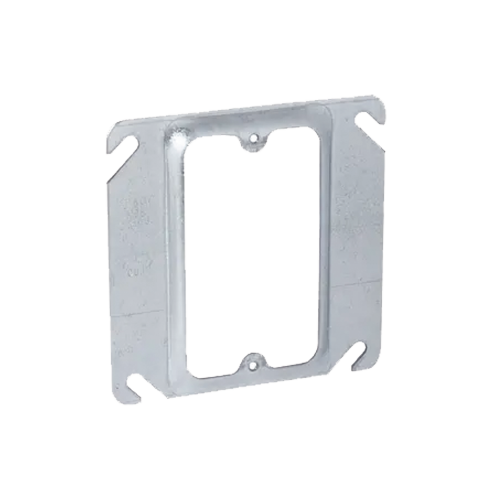 RACO HUB-771 Sobretapa Cuadrada de 4″ de Acero Galvanizado con realce de 1/4″.