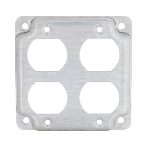 RACO HUB-907C Cubierta de 4″ para 2 Contactos Dúplex.