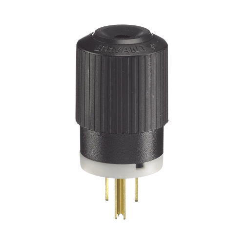 HUBBELL HUB-BRY-5266-NP Clavija Negra 15 A 125 V CA 2 Polos 3 Hilos (NEMA 5-15P).