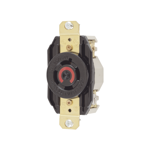 HUBBELL HUB-HBL-2410 Receptáculo con Bloqueo de Media Vuelta Industrial 20 A 125/250 V CA, 3 Polos 4 Hilos, Nema L14-20R.
