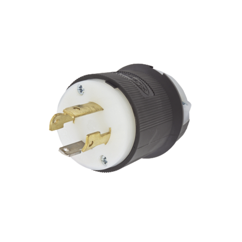HUBBELL HUB-HBL-2711 Clavija con Bloqueo de Media Vuelta Industrial 30 a 125/250 V CA, 3 Polos 4 Hilos, Nema L14-30P.