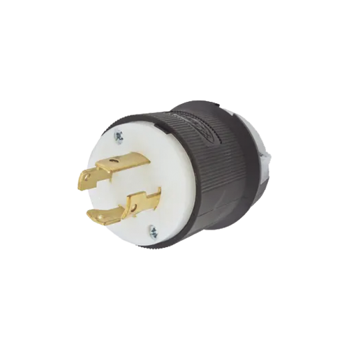 HUBBELL HUB-HBL-2721 Clavija con Bloqueo de Media Vuelta Industrial 30 A 250 V CA, 3 Polos 4 Hilos, Nema L15-30P.