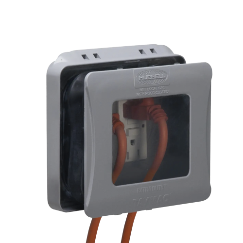 HUBBELL HUB-ML-2500G Cubierta Impermeable/ 2 Unidades/ Vertical/ Servicio Pesado/ Expandible/ Color Gris.