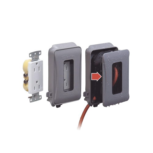 HUBBELL HUB-ML500G Cubierta Impermeable/ 1 Unidad/ Horizontal-Vertical/ Servicio Pesado/ Expandible/ Color Gris.