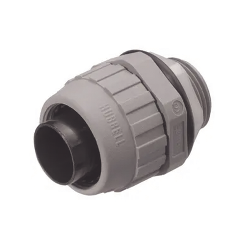 HUBBELL HUB-P050-NG-YA Conector Recto de Nylon de 1/2″ para Tubería Liquidtight Polytuff.
