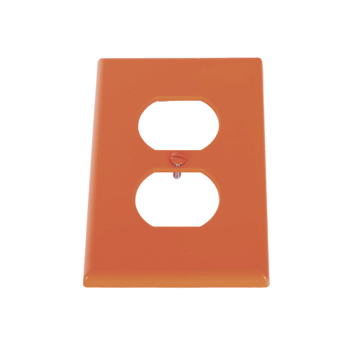 HUBBELL HUB-P80R Tapa para Contacto Dúplex Color naranja.