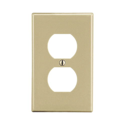 HUBBELL HUB-P8I Placa de Pared para Contacto Duplex Color Marfil.