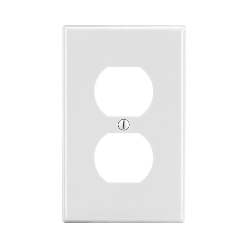 HUBBELL HUB-P8W Tapa para Contacto Dúplex Color Blanco.