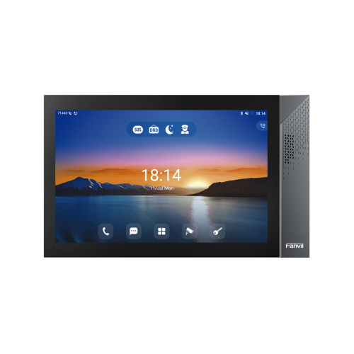 FANVIL I57A Monitor IP/SIP para interior con Android, Wi-Fi, Bluetooth, Pantalla táctil de 10.1″, audio de 2 vías, PoE, 8 interfaces de entrada de alarma.