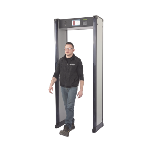 RANGER SECURITY DETECTORS INTELL-233-ZIR Arco Detector de Metales de 33 Zonas con Anclaje para Fijarse al Piso. Incluye Sensor IR para evitar falsas Alarmas, Certificado por la Administración Federal de Aviación de EE. UU. (FAA)