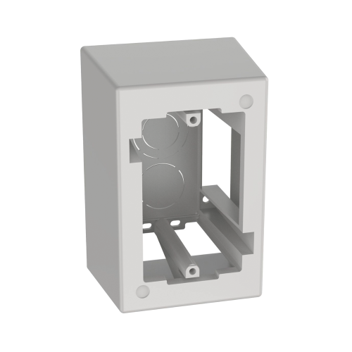 PANDUIT JB1DWH-A Caja de Pared Superficial de 1 Pieza, Uso Universal con Placas de Pared, Con Cinta Adhesiva, Color Blanco