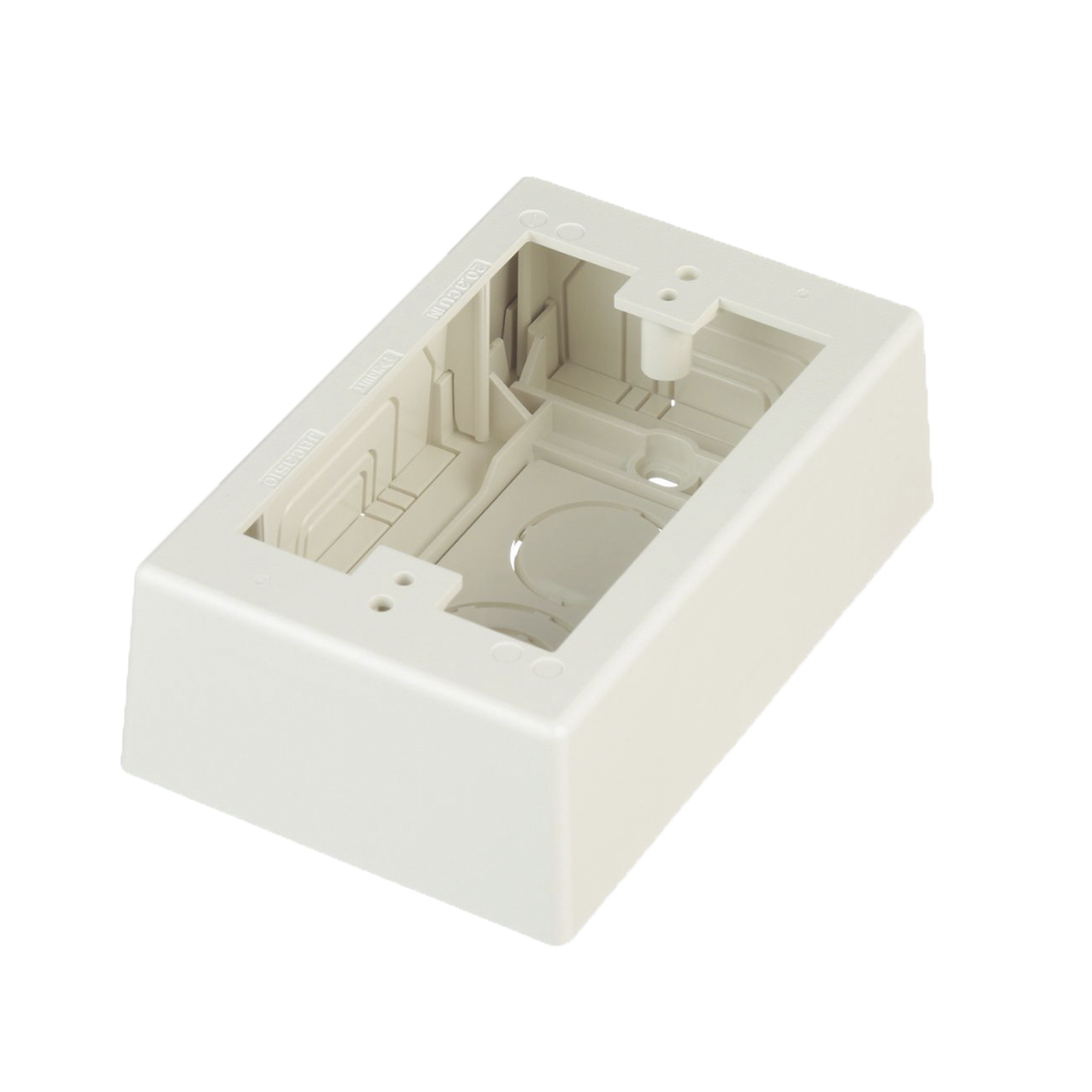 PANDUIT JBX3510IW-A Caja de Pared Superficial, uso Universal con Placas de Pared, Con Cinta Adhesiva, Color Blanco Mate