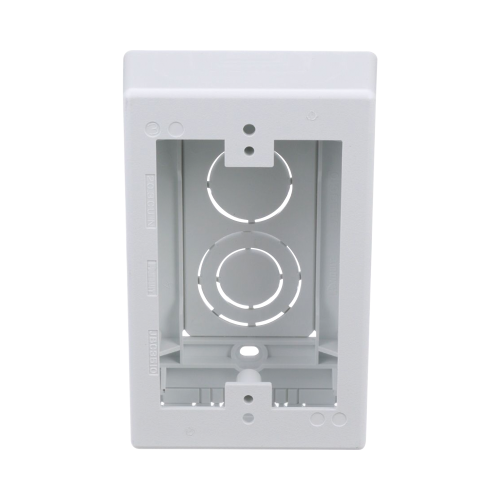 PANDUIT JBX3510WH-A Caja de Pared Superficial, uso Universal con Placas de Pared, Con Cinta Adhesiva, Color Blanco