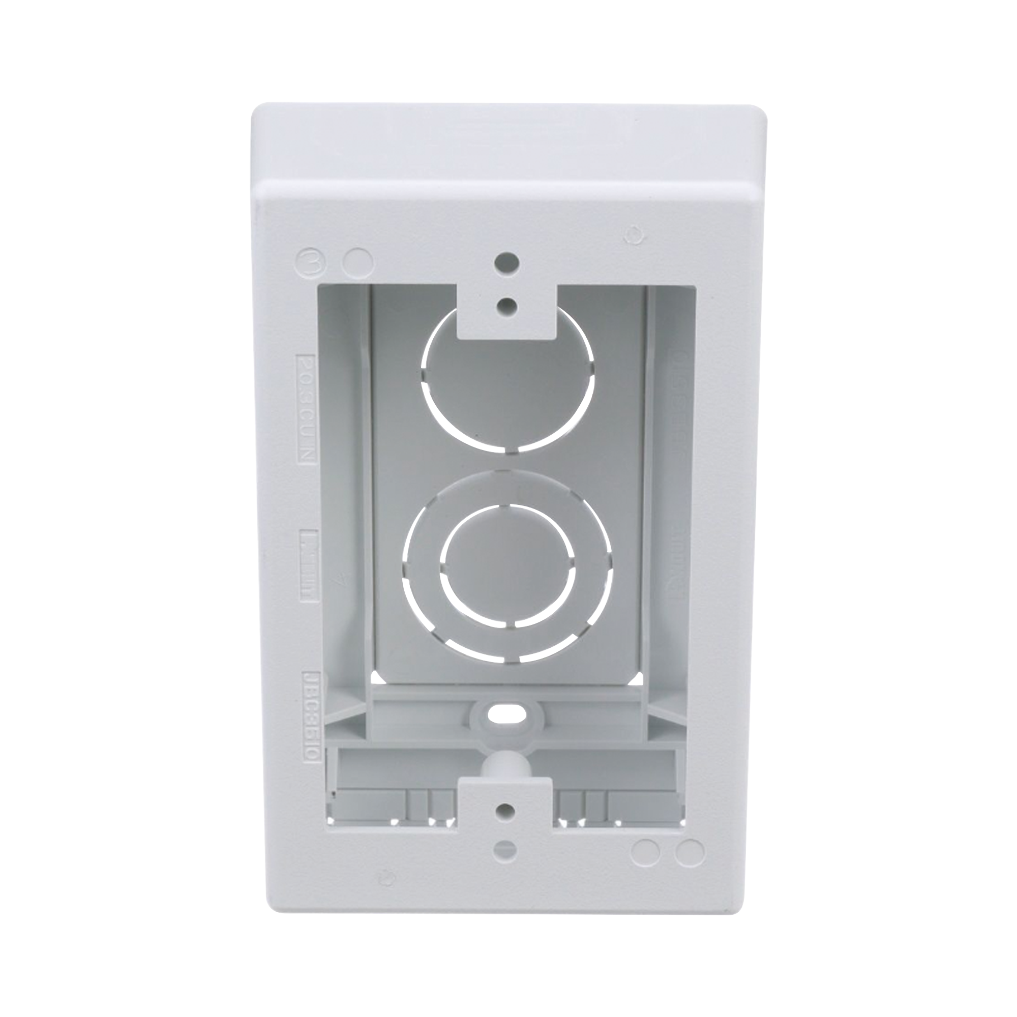 PANDUIT JBX3510WH-A Caja de Pared Superficial, uso Universal con Placas de Pared, Con Cinta Adhesiva, Color Blanco