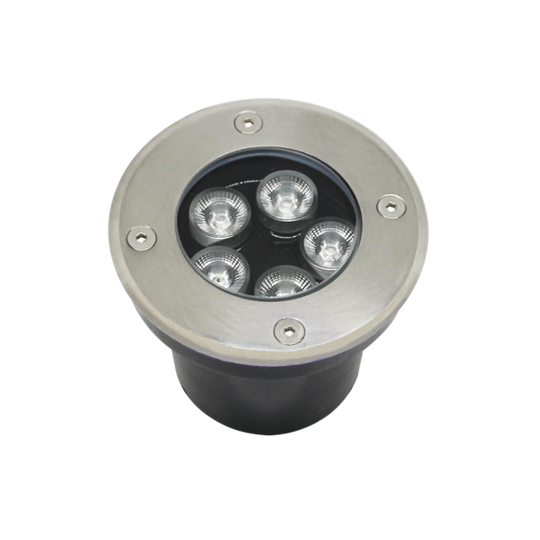 JWJ JLEP-12B Luminario Empotrar en Piso, Uso en Exterior IP66, Multivoltaje 110-240V~ 60Hz, Temperatura de Color 6500K, Ángulo de Luz 36°, Aleación de Aluminio y Vidrio Templado, No Dimeable