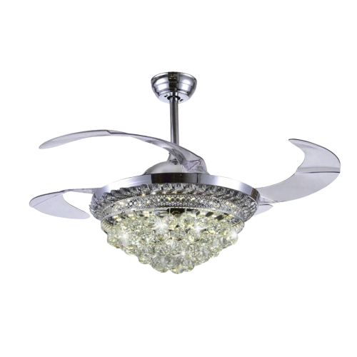 JWJ JLV-041 Ventilador de Techo con Luminario LED de 110 V CA 50/60 Hz, 88 W /4500 Lm, 6500 – 4 000 – 2 700 K /3 Tonos de Luz, 1075 mm, 6 Velocidades /No Dimeable.