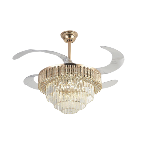 JWJ JLV-042 Ventilador de Techo con Luminario LED de 110 V CA 50/60 Hz, 88 W /4500 Lm, 6500 – 4 000 – 2 700 K /3 Tonos de Luz, 1075 mm, 6 Velocidades /No Dimeable.