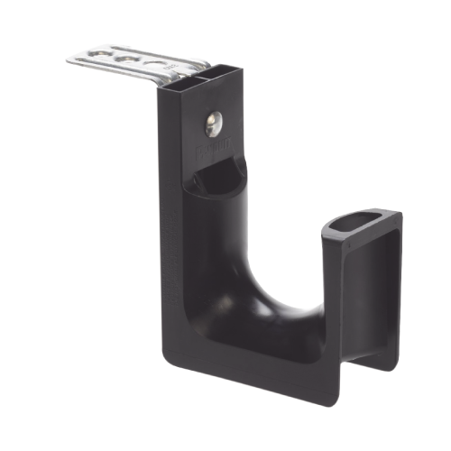 PANDUIT JP2CMB-L20 Sujetador STRONGHOLD tipo J (J-Hook), Con Soporte para Montaje en Techo, Para 46 Cables Cat6, Nylon 6.6, Color Negro, 1 pieza