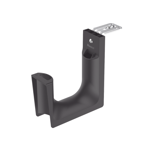 PANDUIT JP4CMB-X20 Sujetador STRONGHOLD tipo J (J-Hook), Con Soporte para Montaje en Techo, Para 180 Cables Cat6, Nylon 6.6, Color Negro, 10 piezas