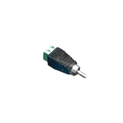 EPCOM POWERLINE JR-R591 Adaptador RCA MACHO Tipo Jack Polarizado, Terminales Tipo Tornillo, Polarizado (+/-), Recomendado para Video y AUDIO en sistemas de video vigilancia a 2 Hilos.