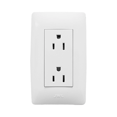 JWJ JTL-B72-24 Contacto Dúplex de 127 V~60 Hz 15 A, Color Blanco.