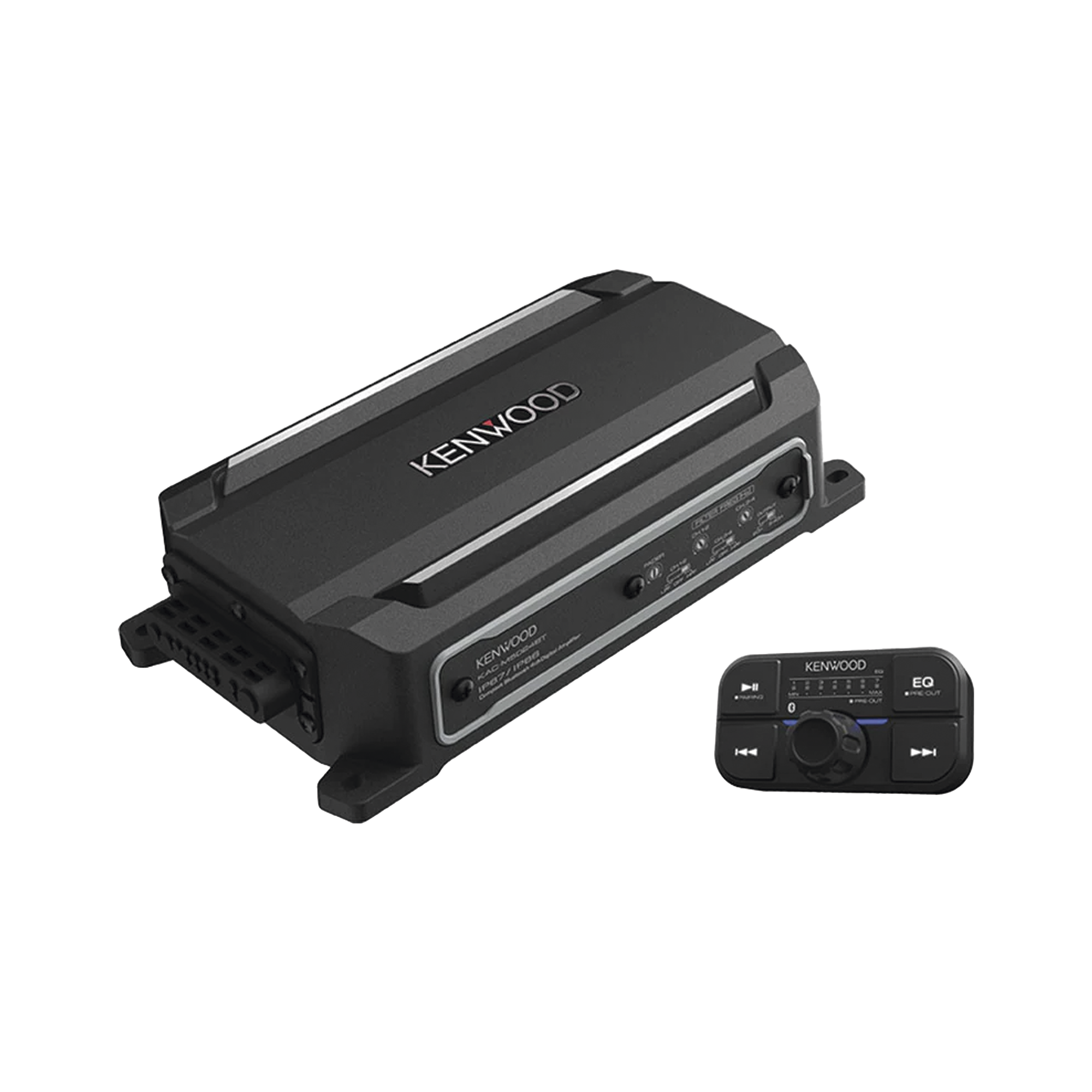 JVC KENWOOD KAC-M5024BT Amplificador de audio de 4 canales con control remoto y con conexión Bluetooth de 600 W de salida máxima