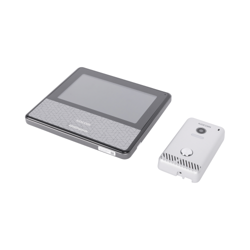 KOCOM KCVS701IP2WB KIT DE VIDEOPORTERO IP COLOR NEGRO, Apertura con app, Súper elegante, Monitor WIFI, soporta 4 monitores y 2 frentes de calle/ Alimentacion 110vca