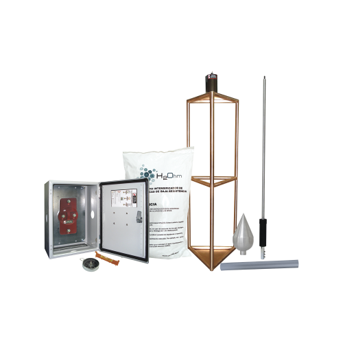 TOTAL GROUND KDA-05 Kit de Pararrayo con Punta con Diámetro de Protección de 300 metros.