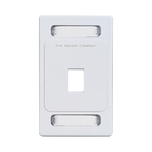 SIEMON KFP-S-01-02S Placa de pared Keystone de 1 salida, color blanco, para jacks Keystone Z-MAX y MAX