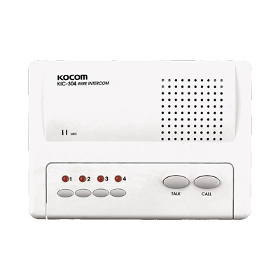 SYSCOM KIC-304 Sistema de intercomunicador manos libres para 4 extensiónes