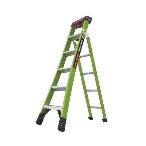 Little Giant Ladder Systems KING-KOMBO2-6IA-AC Escalera de Tijera 3 en 1 de 1.8 Metros, Fibra de Vidrio (SKU13906-001). Hecha en E.U.A. (Versión 2.0)