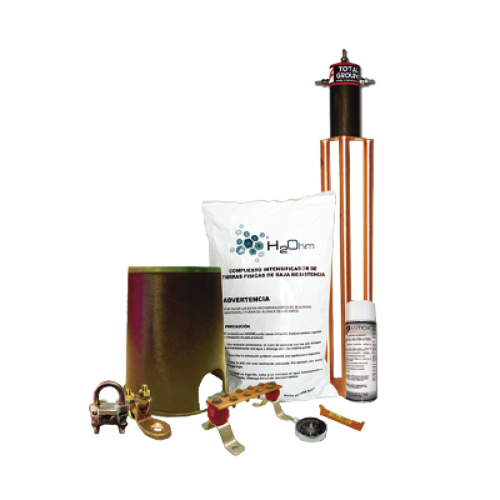TOTAL GROUND KIT-MASTER-100AB Kit de Tierra Física con Electrodo TG100AB y accesorios de instalación.