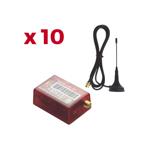 M2M SERVICES KIT10MN01 KIt de 10 Comunicadores de Alarma MN01LTEM con Antena 4GLTEM and 5G, Incluyen 2 Años de Cobertura, Aplicación Gratuita, Cero Configuración, Compatible Honeywell/DSC/CROW/PIMA