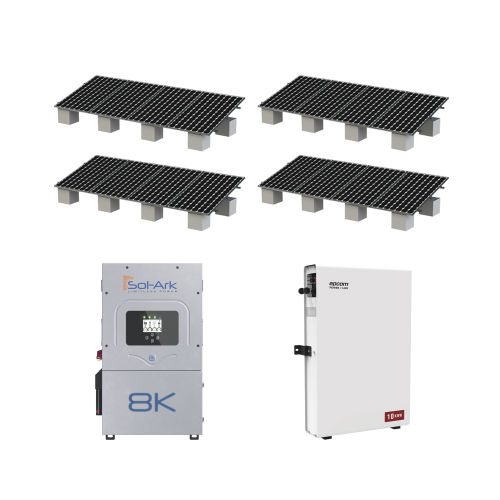 SOL-ARK KITHYBRID8KSOL Kit Hibrido con Interconexión a la Red Eléctrica de CFE de 8 kW con Salida de 220 Vca y respaldo de 10 kWh en batería de LiFePO4
