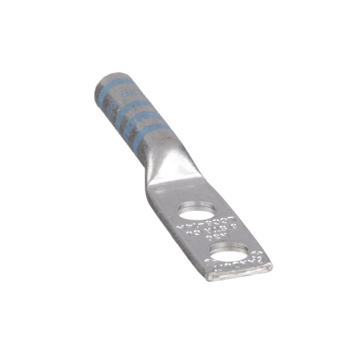 PANDUIT LCC6-14A-L Zapata de compresión LCC6-14A-L para cal. 6 Awg, Doble barreno para tornillo prisionero de 1/4, Espaciado de orificio 16mm, 1 Pz