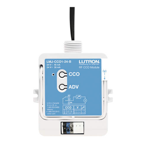 LUTRON ELECTRONICS LMJCCO124B (RadioRA3) Modulo relevador de salida contacto seco NC, NO