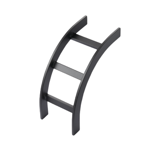 HOFFMAN LOB12BLK Accesorio de Escalerilla Curva Vertical (Bajada) Exterior, 12 in de Ancho, de Acero, Color Negro