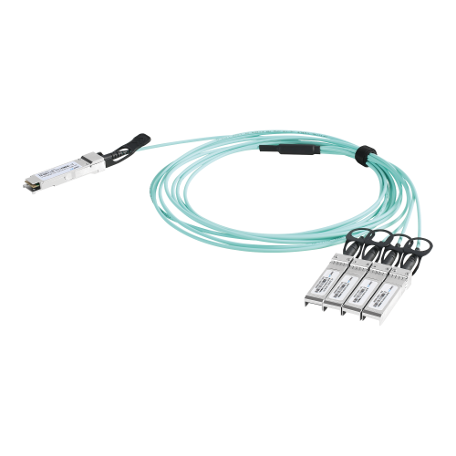 LINKEDPRO LP-AOC-40G-4X10G-1M Cable AOC QSFP+ de 40 Gbps a 4x 10 Gbps, Cable de fibra óptica Activo, Longitud: 1 metro