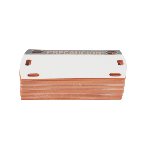 LINKEDPRO BY EPCOM LP-EAL Etiqueta Autolaminada para Identificación de Fibra Optica Paquete de 25 piezas, Para Uso Interior/Exterior, Dimensiones de 90 x 50 mm, Color Negro con Naranja