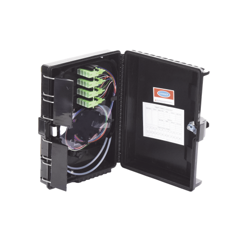 LINKEDPRO BY EPCOM LP-FAT16 Cierre de Empalme para 24 fusiones de fibra óptica, Interior/Exterior, con 16 acopladores SC/APC y splitter 1×16 SC/APC Incluido, IP65