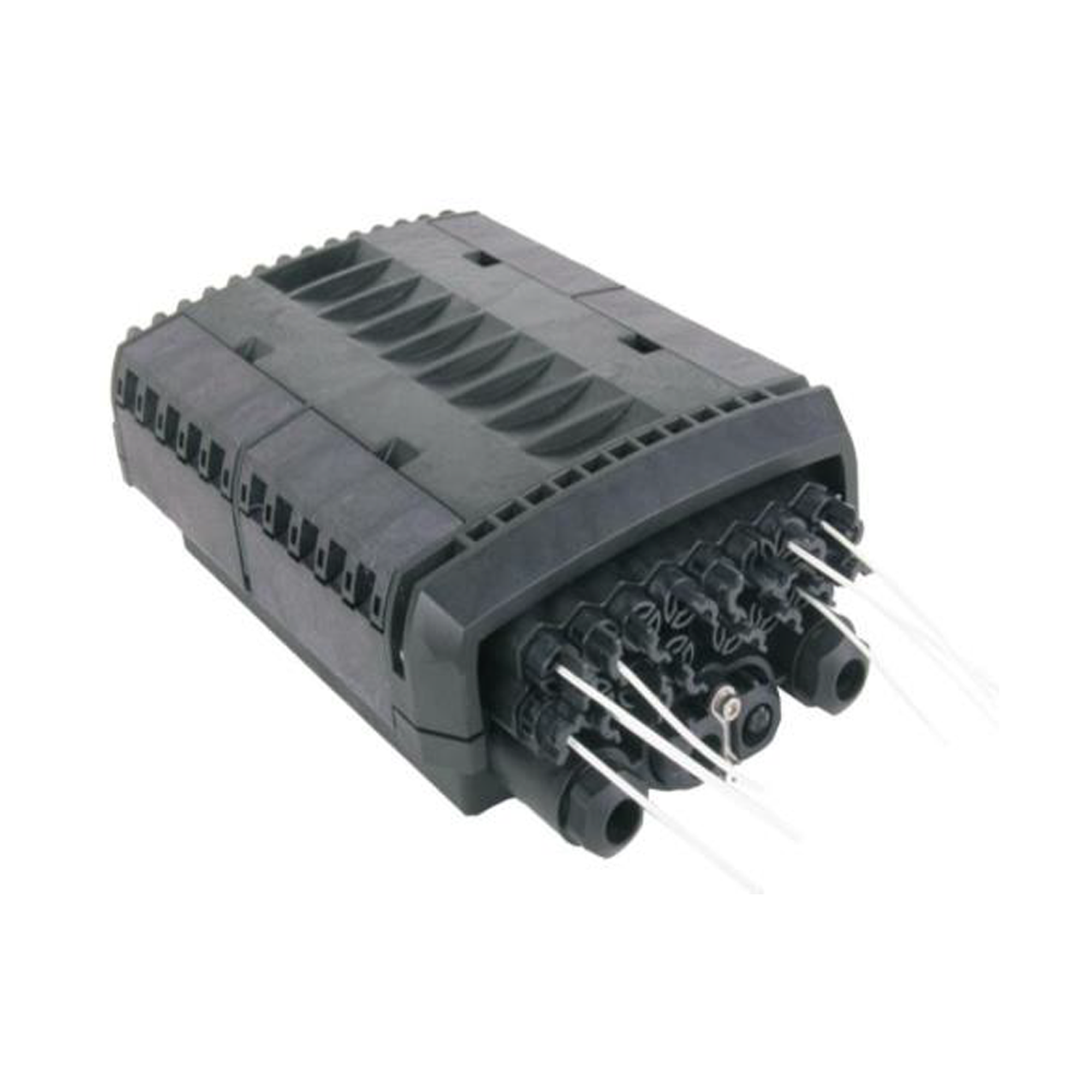 LINKEDPRO BY EPCOM LP-FAT16DB Caja de Distribución de Fibra Óptica para 24 Empalmes con 16 Acopladores SC/APC. Enterrado Directo, IP68, Splitter 1×16 Incluido con Conectores SC/APC