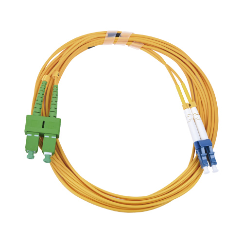 LINKEDPRO BY EPCOM LP-FO-D-LCU-SCA-03 Jumper de Fibra Óptica Monomodo 9/125 LC/UPC-SC/APC, PVC, 2.0 mm, Dúplex, amarillo, 3 metros