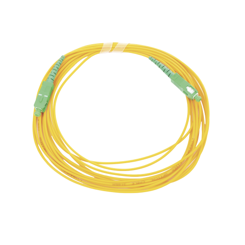 LINKEDPRO BY EPCOM LP-FO-SCA-SCA-05 Jumper de Fibra Óptica Monomodo SC/APC – SC/APC Simplex, color amarillo, 5 metros