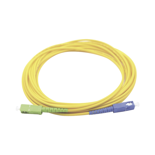 LINKEDPRO BY EPCOM LP-FO-SCU-SCA-01 Jumper de Fibra Óptica Monomodo SC/UPC SC/APC Simplex, color amarillo 1 metro