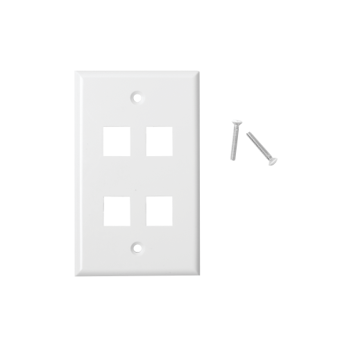 LINKEDPRO BY EPCOM LP-FP-19 Placa de pared de 4 puertos, Keystone, Color Blanco