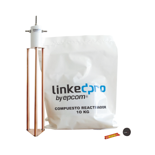 LINKEDPRO BY EPCOM LP-GROUND-30A Electrodo para Corriente Máxima de 30 Amp. con Compuesto Mejorador de Terreno
